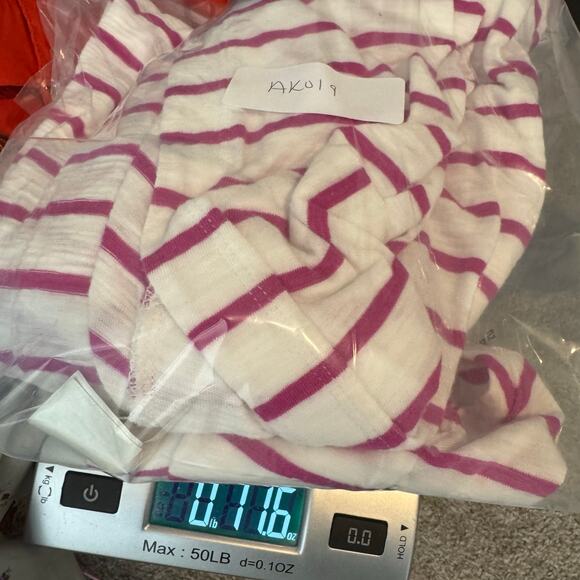 Chico’s Women’s 2 (Large 12-14) Striped Cardigan Tank Set Pink White Modal Blend - Picture 9 of 9